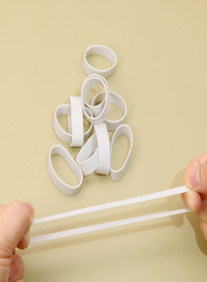 ONLYKXY1.1 inch/28.4 mm Diameter Gray Flat Rubber Bands Elastic Bands Supplies Rubber Rings Thick Rubber Bands for School Home or Office(200 Pcs Grey) - Image 3