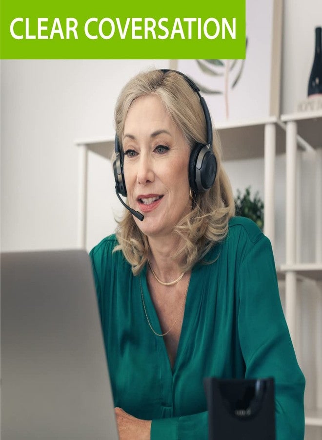 Avantree Alto Clair aptX HD Bluetooth Headset with Microphone, Mute Function, Clear Talking, Hi-Fi Music, Low Latency, Wireless Headphones with Charging Base for Computer, PC, Laptop, Skype, TV - Image 4