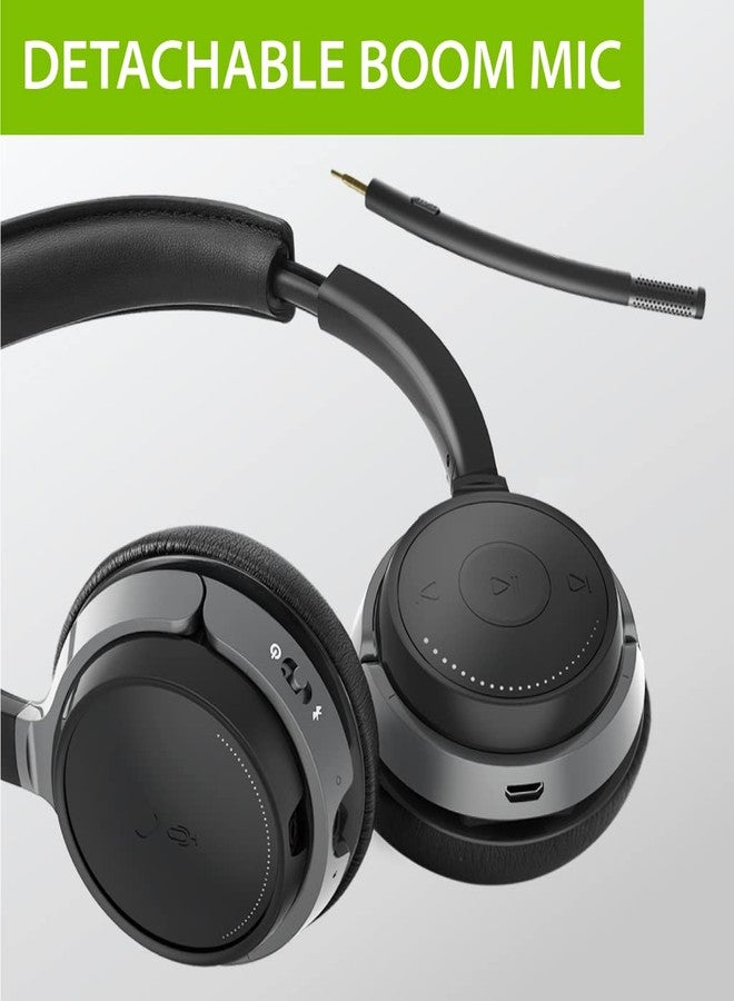 Avantree Alto Clair aptX HD Bluetooth Headset with Microphone, Mute Function, Clear Talking, Hi-Fi Music, Low Latency, Wireless Headphones with Charging Base for Computer, PC, Laptop, Skype, TV - Image 3