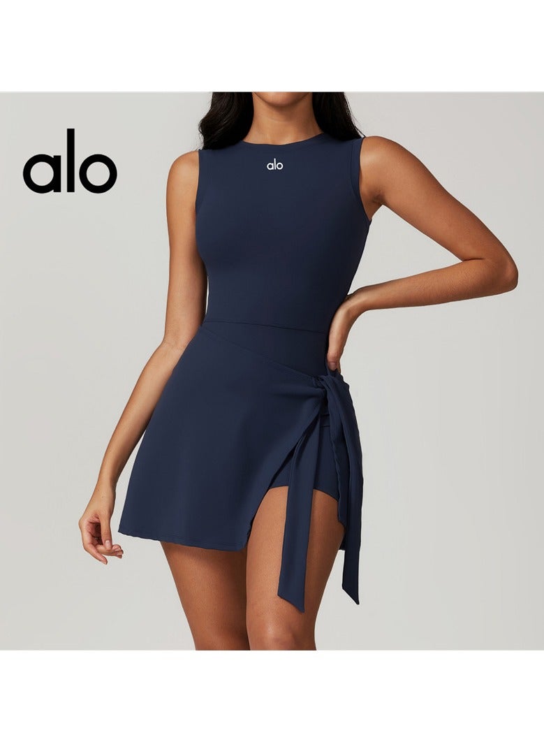 alo Alo One-piece Connected Yoga Set - Professional Fitness and Exercise Clothing for Tennis Skirt Dress for Women Pilates  - Image 1