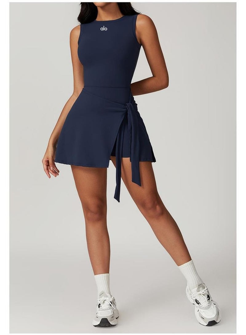 alo Alo One-piece Connected Yoga Set - Professional Fitness and Exercise Clothing for Tennis Skirt Dress for Women Pilates  - Image 3