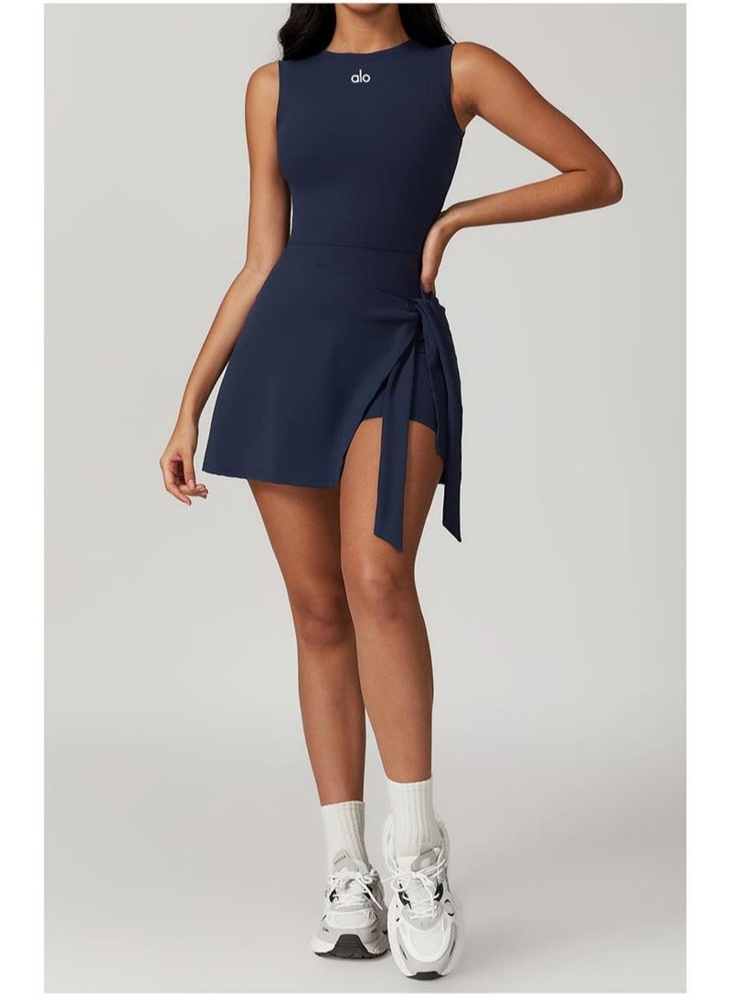 alo Alo One-piece Connected Yoga Set - Professional Fitness and Exercise Clothing for Tennis Skirt Dress for Women Pilates  - Image 2