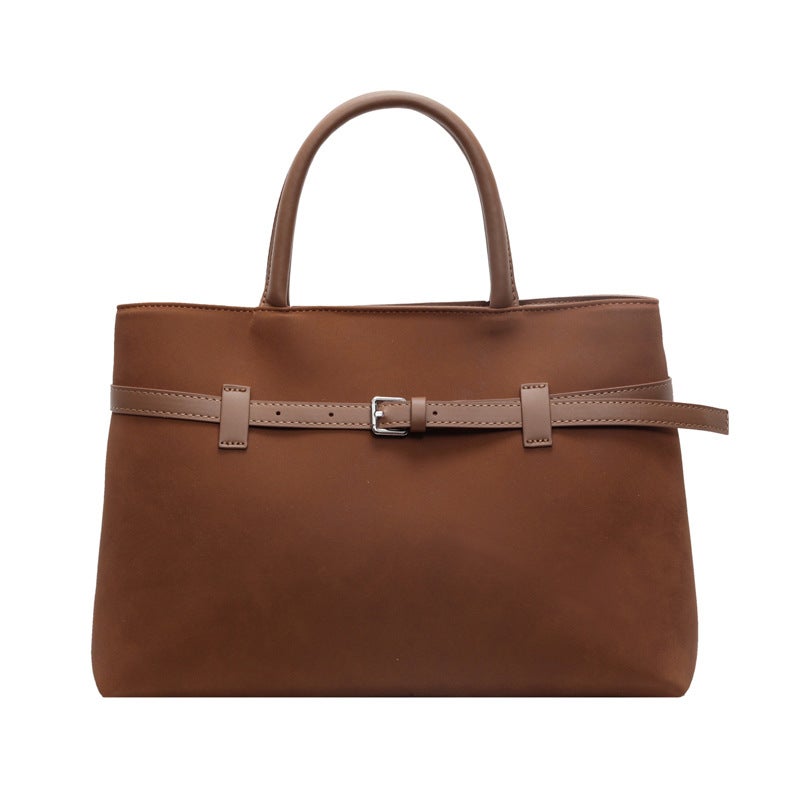 Frosted Retro Bag Women'S Large Capacity Casual Shoulder Handbag Work Commuter Tote Bag - Image 1