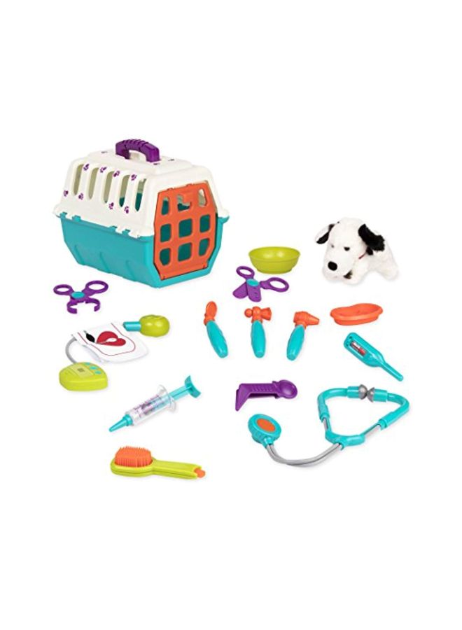 Battat â€“ Veterinarian Toy Set with Plush Dalmatian Puppy & Carrier â€“ Complete 15 Pieces Kids Pretend Play Medical Kit with Stethoscope & Tools â€“ Educational ToddlerToys for Ages 2 â€“ 4 Years - Image 2