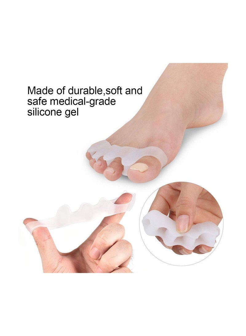 KASTWAVE Toe Stretchers Separators, Gel Rubber Silicone Toe Spacers Orthopedic Bunion Corrector, Hammer Toe Straightener Correct Bunion Pain Toe for Women and Men 1 Pairs - Image 4