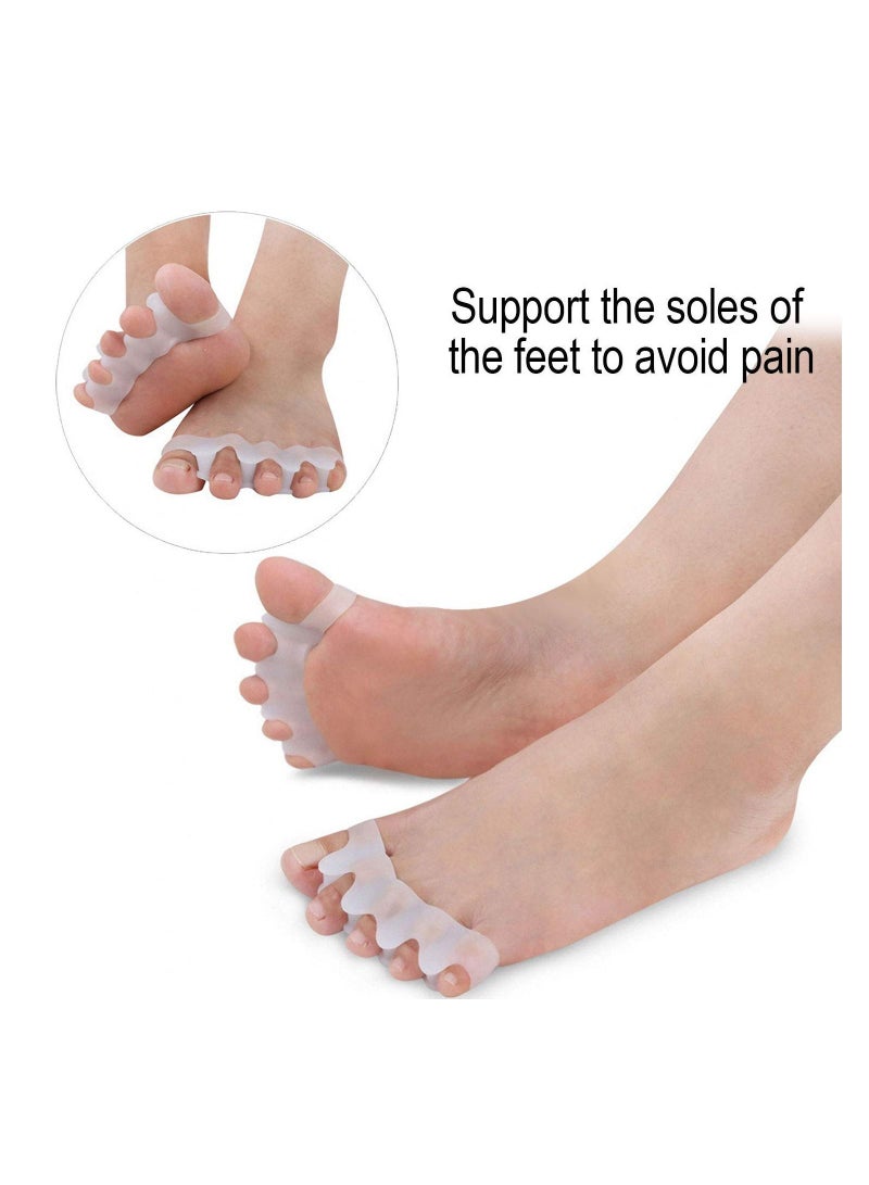 KASTWAVE Toe Stretchers Separators, Gel Rubber Silicone Toe Spacers Orthopedic Bunion Corrector, Hammer Toe Straightener Correct Bunion Pain Toe for Women and Men 1 Pairs - Image 5