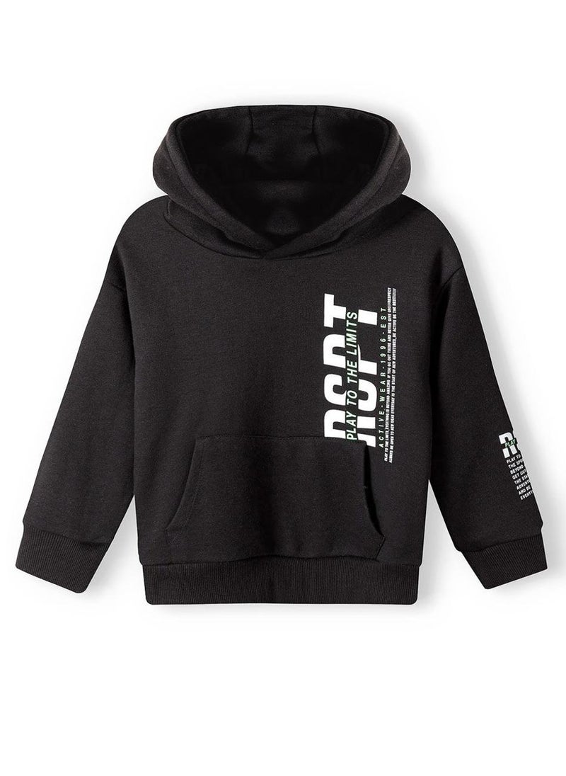 MINOTI Boys' Pullover Hoodie with Print and Front Kangaroo Pocket  - Image 2