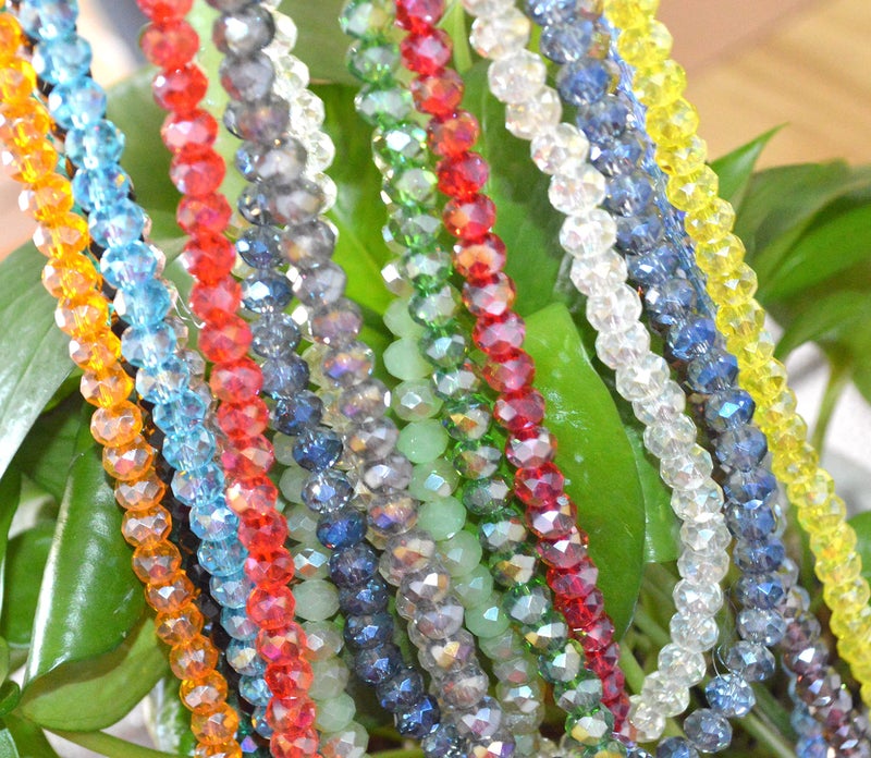 Catoterm Catotrem 8mm Briollete Rondelle Crystal Glass Beads Faceted Crystal Beads for Jewelry Making Assorted Color(1020pcs) - Image 3