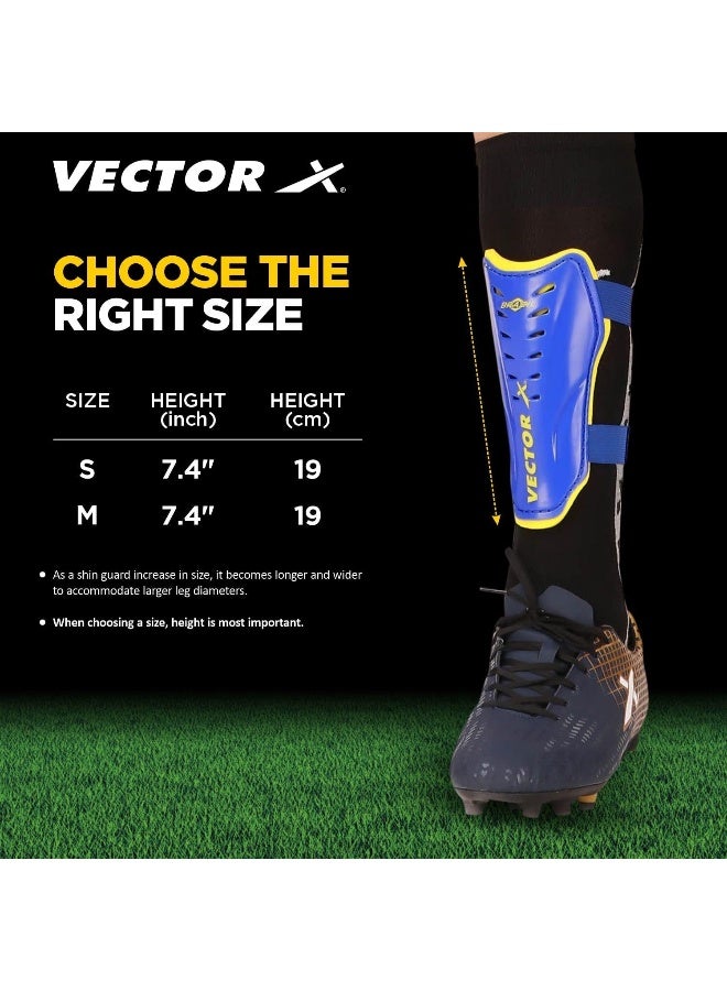 Vector X Brazil Shin Pad – 100% Cotton Rib-Knit Soccer Leg Protector for Men, Large Size, Comfortable, Breathable, Lightweight, Ideal for Training & Match Play - Image 3