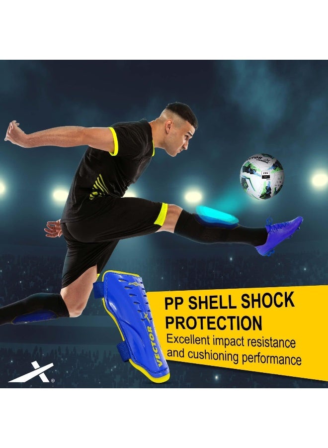 Vector X Brazil Shin Pad – 100% Cotton Rib-Knit Soccer Leg Protector for Men, Large Size, Comfortable, Breathable, Lightweight, Ideal for Training & Match Play - Image 4