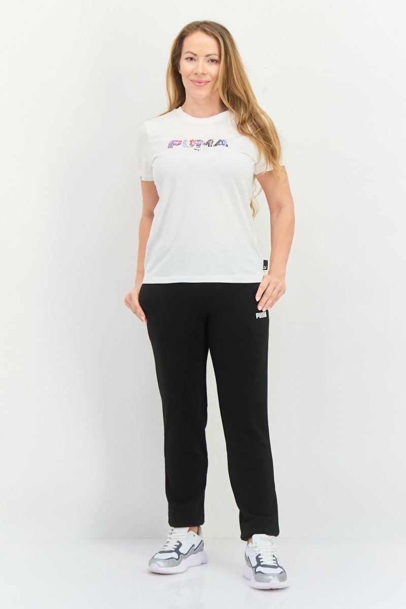 PUMA تي شيرت رياضي نسائي بأكمام قصيرة، خارجي، أبيض - Image 4