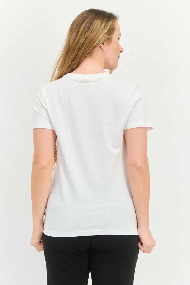 PUMA تي شيرت رياضي نسائي بأكمام قصيرة، خارجي، أبيض - Image 3