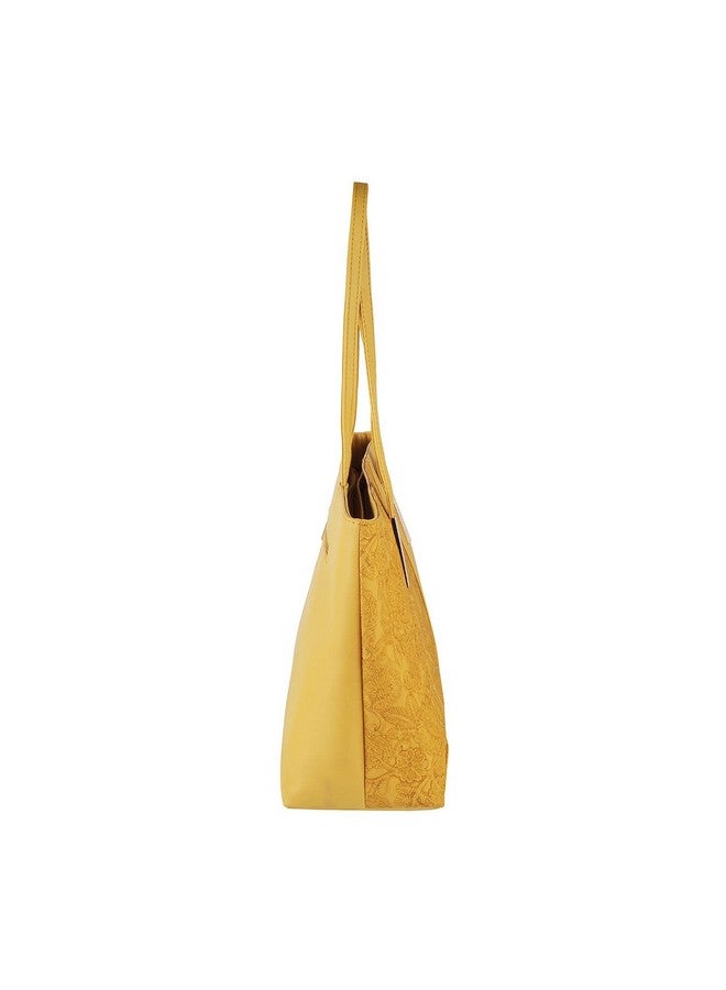 Mochi Mochi Womens Synthetic Yellow Tote Bag (One Size)  - Image 4