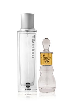 Ajmal Titanium & Musk Silk Oil 12 GM - Elegant Fragrance Combination 