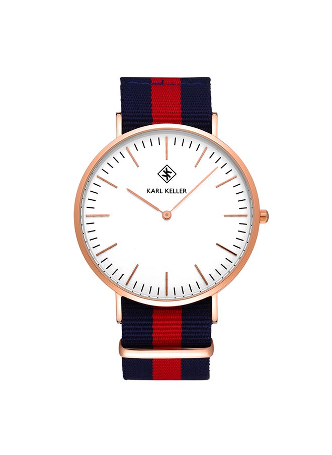 KARL KELLER Unisex Analog Round Shape Nylon Wrist Watch KKLS03N1 - 46 Mm  - Image 1