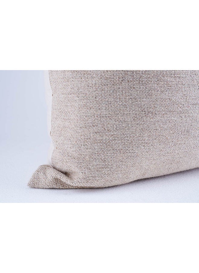 Pan Home - Nathan Woolen Floor Cushion 70x70Cm Beige - Image 1