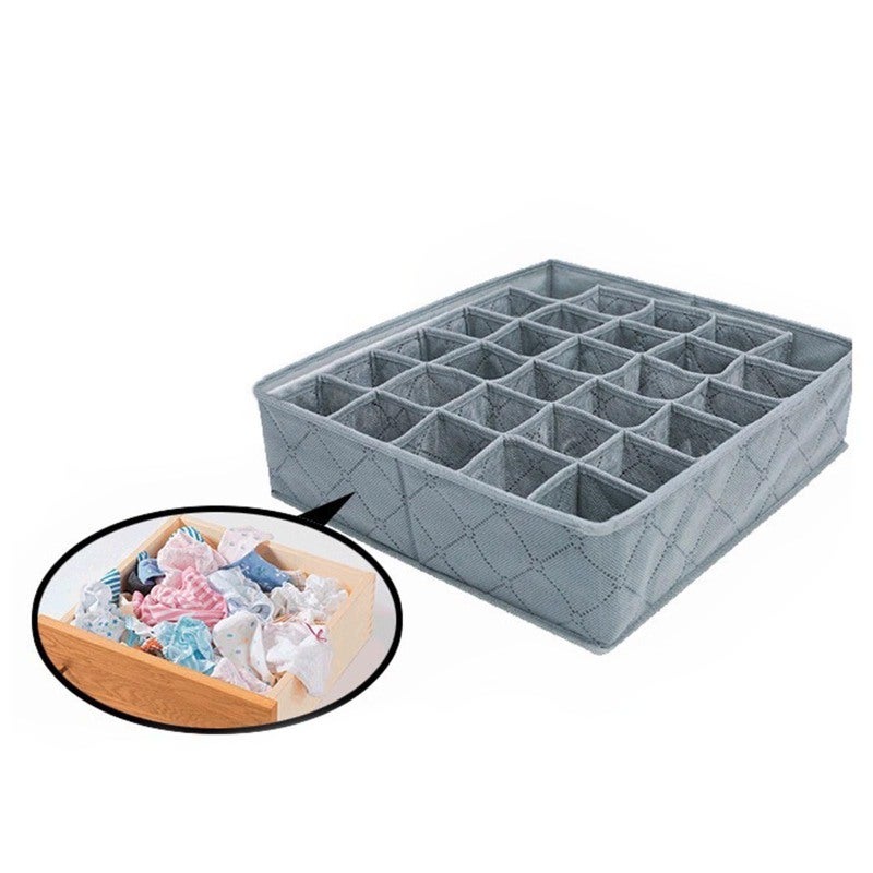 Closet Organizer: 34x32x10cm Durable Non-Woven Fabric - Spacious Design Sock Storage for Home Closet Wardrobe Organization - Image 3