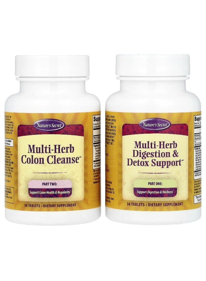 Nature's Secret Nature's Secret, 7-Day Ultimate Cleanse, 2-Part Total-Body Cleanse, 2 Bottles, 36 Tablets Each - Image 3