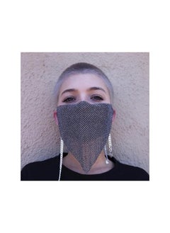 The Bros Fashion Sparkly Rhinestone Mesh Mask Crystal Nightclub Festival Rave Masquerade Face Masks for Women  - Image 4