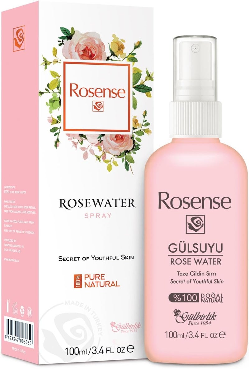 100 Pure Natural Vegan Turkish Rosewater Hydrating Face MistRose Water Face Toner No Additives No Chemicals No Preservatives 100mL34 Oz