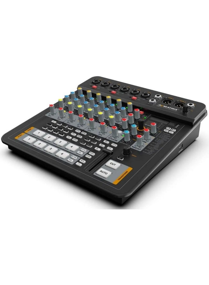 AVMATRIX SHARK S4M All In One Four Channel SDI HDMI Audio Video Switcher with Professional Audio Mixing and Balanced XLR Output - Image 2