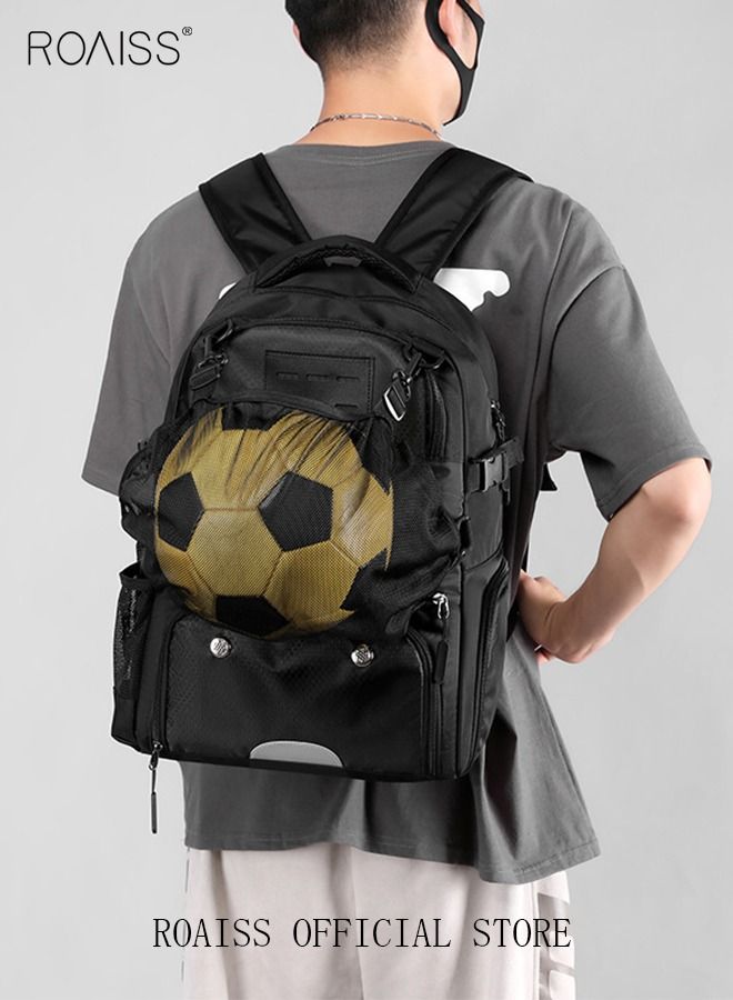 roaiss Basketball Bag Sports Backpack Men Waterproof Outdoor Football Bag Women Large-Capacity Student Backpack Independent Ball Bag and Shoe Compartment  - Image 4