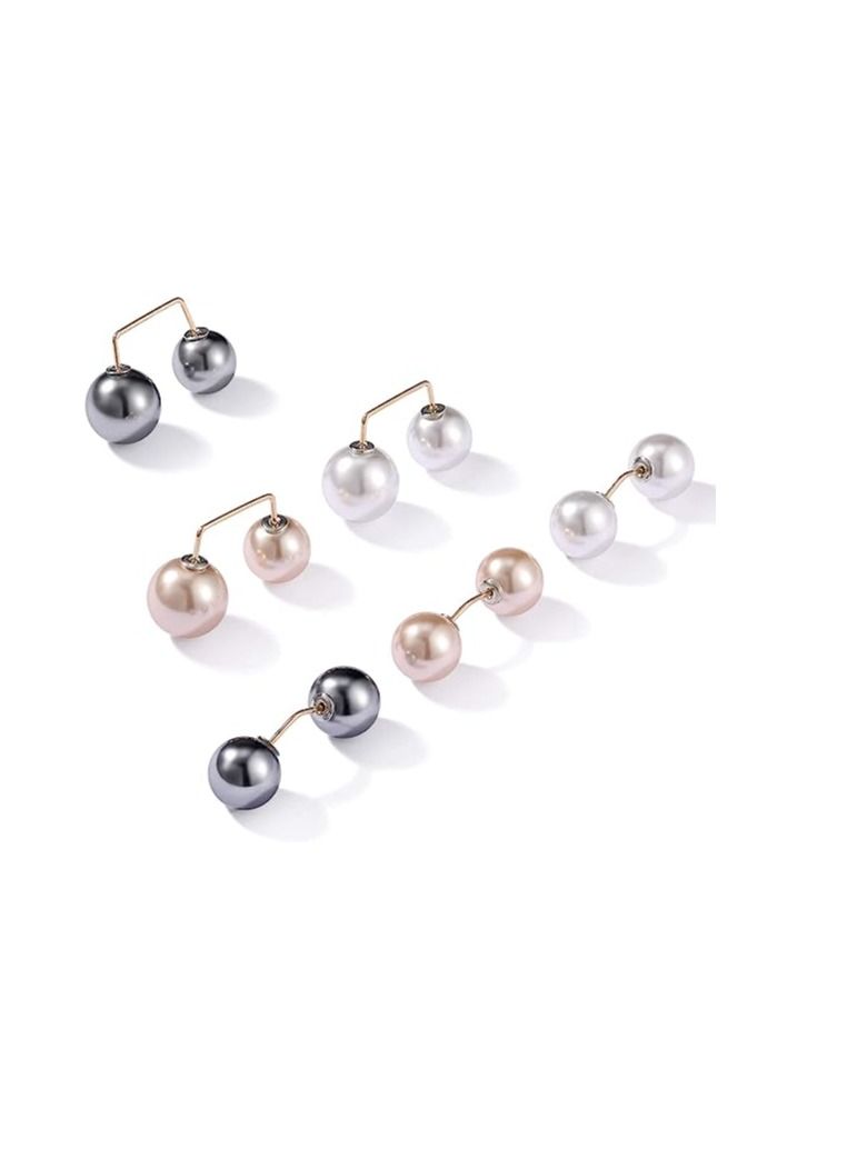 SYOSI Pearl Brooch Pins Anti-Exposure Neckline Safety Artificial Pins Sweater Shawl Clips for Women Girls Wedding Party Decorations, 2 Styles 6 Pieces - Image 1
