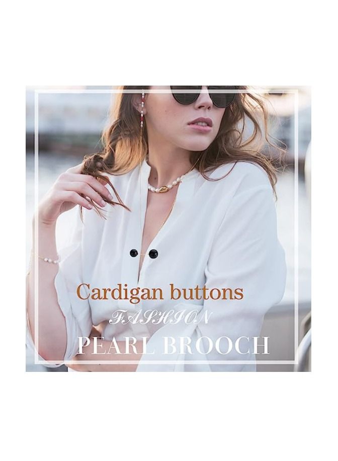 SYOSI Pearl Brooch Pins Anti-Exposure Neckline Safety Artificial Pins Sweater Shawl Clips for Women Girls Wedding Party Decorations, 2 Styles 6 Pieces - Image 5