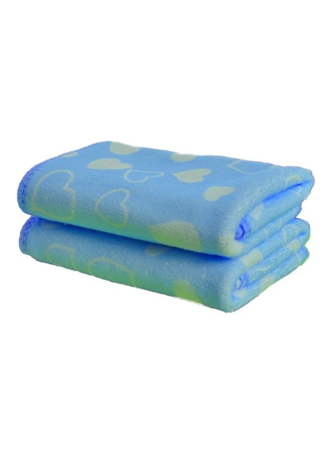 NIBEMINENT 2-Piece Fast Drying Magic Bath Towel Blue 70cm