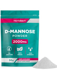 Horbäach D Mannose Pure Powder Unflavoured High Strength Food Supplement 200mg 50g  - Image 1