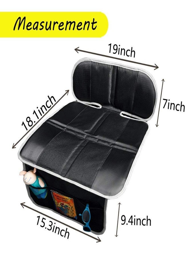 BIGANT Car Seat Protector, Thick Padding Protection for Child & Baby Cars Seats, Dog Mat, Non Slip and Waterproof Protects Automotive Vehicle Upholstery with Extra Storage Pocket (Black) - Image 2