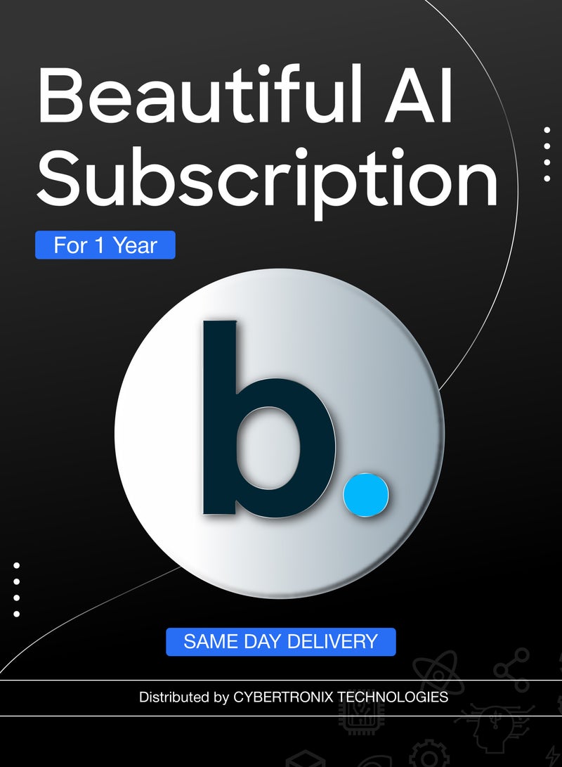 AI Beautiful AI Subscription – 1 Year | SAME DAY DELIVERY