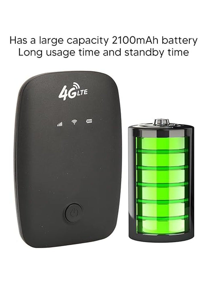 4G واي فاي موبايل هوت سبوت راوتر ، محمول واي فاي راوتر مع فتحة بطاقة سيم ، جهاز واي فاي لاسلكي الجيب مع شاشة ليد ل الاستعداد الطويل (النسخة الأوروبية الآسيوية: B1 / B3 / B5 / B7 / B8 / B20 / B40 / B - Image 5