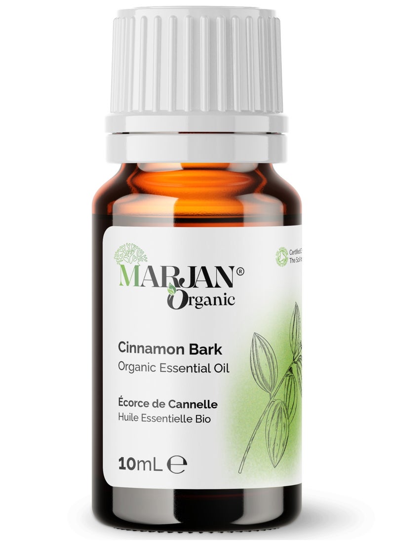 MARJAN ORGANIC Cinnamon Bark Essential Oil 10ml - Certified Organic by The Soil Association  - Image 1