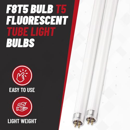 BULBMASTER F8T5 CW Fluorescent Bulbs 12 Inch - F8 T5 8W Cool White 4100K 12" Under Cabinet Light Bulbs Linear T5 380 Lumens - Under The Counter Small Fluorescent Light Bulb - Pack of 6 - Image 5