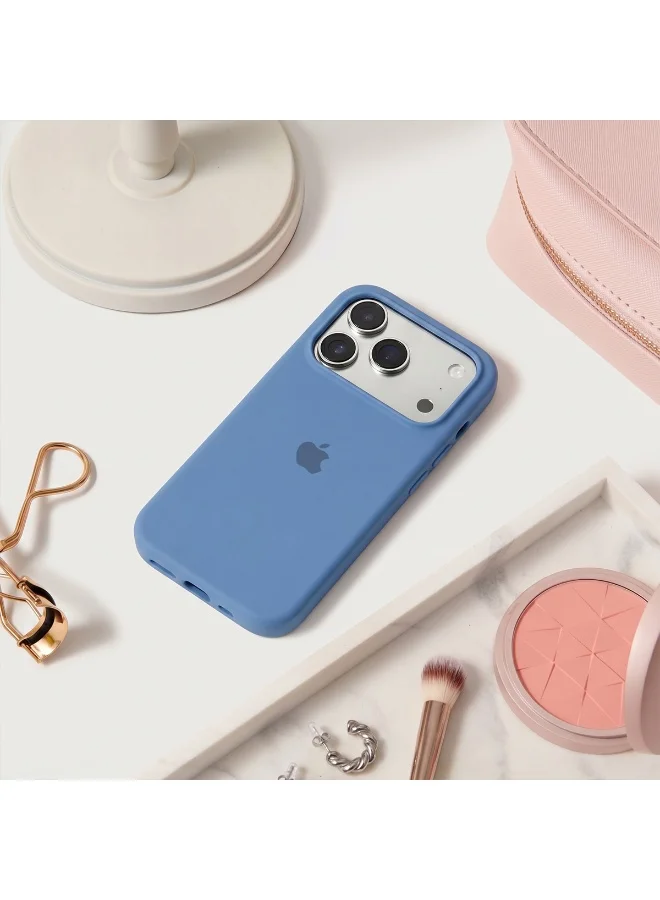 Mobcos Mobcos iPhone 17 Pro Blue Elite Logo Mobcos iPhone 17 Pro Blue Elite Logo Premium Silicone Magnetic Wireless Charging Case for iPhone | Silky Soft Touch | Military-Grade Shockproof Protection | Strong Magnetic Compatibility | Luxury Slim Cover  | Best Price UAE