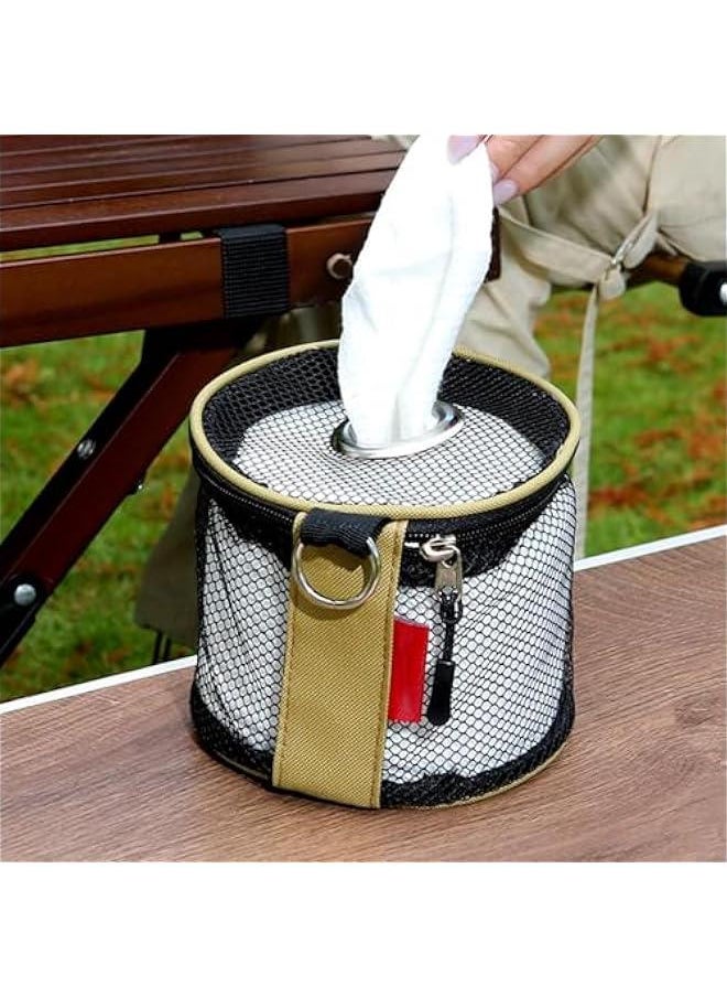 Generic Portable Toilet Paper Holder for Camping and Travel | Compact Paper Roll Dispenser with Hanging Hook | Versatile Tissue Storage Bag for Wall and Car, Ideal for Outdoor Adventures  - Image 2