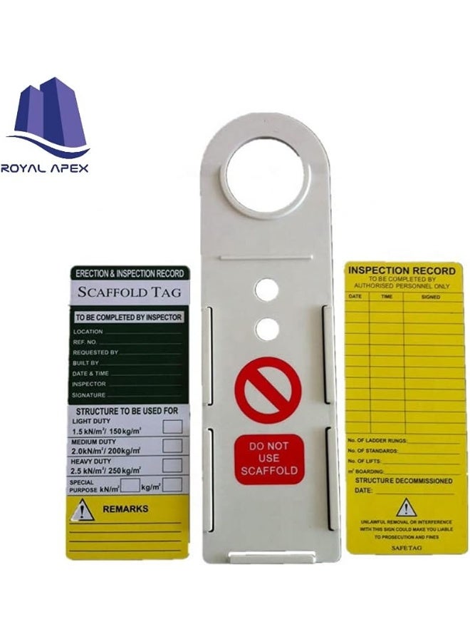 Royal Apex Scaffolding Status Holder And Scaffolding And Construction Inspection Tags 11-3/4" Height 3/2" Width Pack Of 10  - Image 2