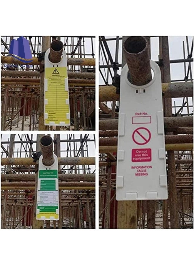 Royal Apex Scaffolding Status Holder And Scaffolding And Construction Inspection Tags 11-3/4" Height 3/2" Width Pack Of 10  - Image 3