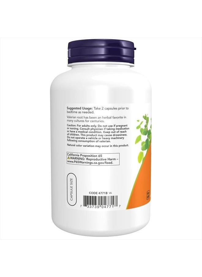 now - Supplements, Valerian Root (Valeriana officinalis) 500 mg, Herbal Supplement, 250 Veg Capsules - Image 1