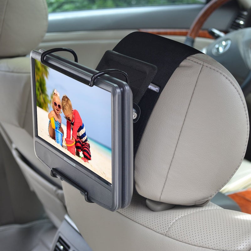 WANPOOL Portable DVD Player Car Headrest Mount with Angle-Adjustable Clamp, for use with Swivel Screen Style Portable DVD Players (DVD Player is not Included) - Image 5