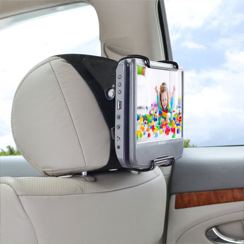 WANPOOL Portable DVD Player Car Headrest Mount with Angle-Adjustable Clamp, for use with Swivel Screen Style Portable DVD Players (DVD Player is not Included) - Image 4