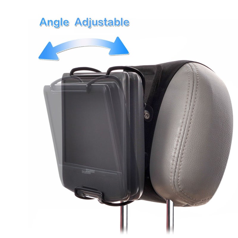 WANPOOL Portable DVD Player Car Headrest Mount with Angle-Adjustable Clamp, for use with Swivel Screen Style Portable DVD Players (DVD Player is not Included) - Image 3