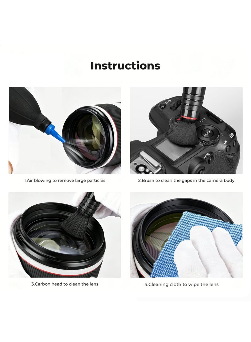LuckSa 5-in-1 Camera Lens Cleaning Kit with Lens Cleaning Pen, Camera Air Blower, Microfiber Cleaning Cloth, Level Gauge and Brush, Lens Cleaner Kit for Camera, notebook, Cell Phones and Keyboard Clean - Image 4