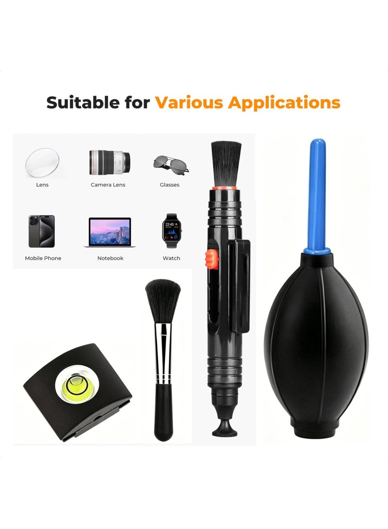 LuckSa 5-in-1 Camera Lens Cleaning Kit with Lens Cleaning Pen, Camera Air Blower, Microfiber Cleaning Cloth, Level Gauge and Brush, Lens Cleaner Kit for Camera, notebook, Cell Phones and Keyboard Clean - Image 3