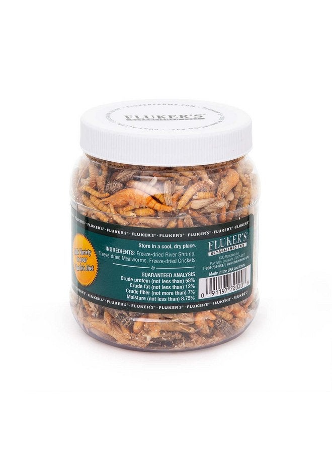 Fluker's Fluker's Medley Treat for Aquatic Turtles, River Shrimp, Mealworms, and Crickets, 1.5 oz - Image 3