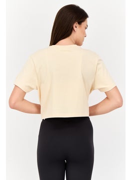 adidas Originals Women Sportswear Fit Short Sleeve Outdoor Top, Beige  - Image 2