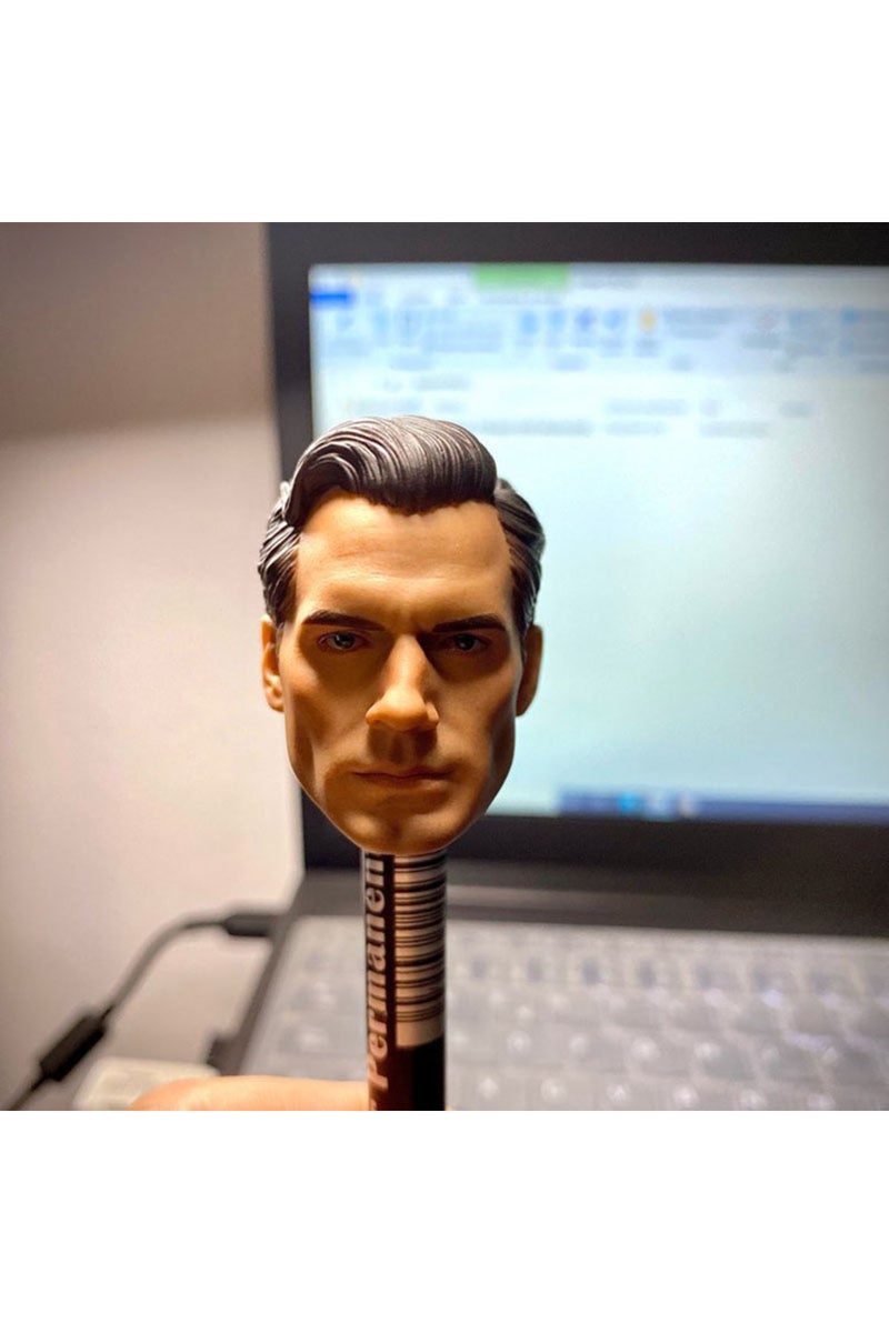 erorex 1/6 Super Hero Henry Cavill Head Sculpt PVC Male Soldier Head Carving Model Fit 12'' Action Figur... - Image 5