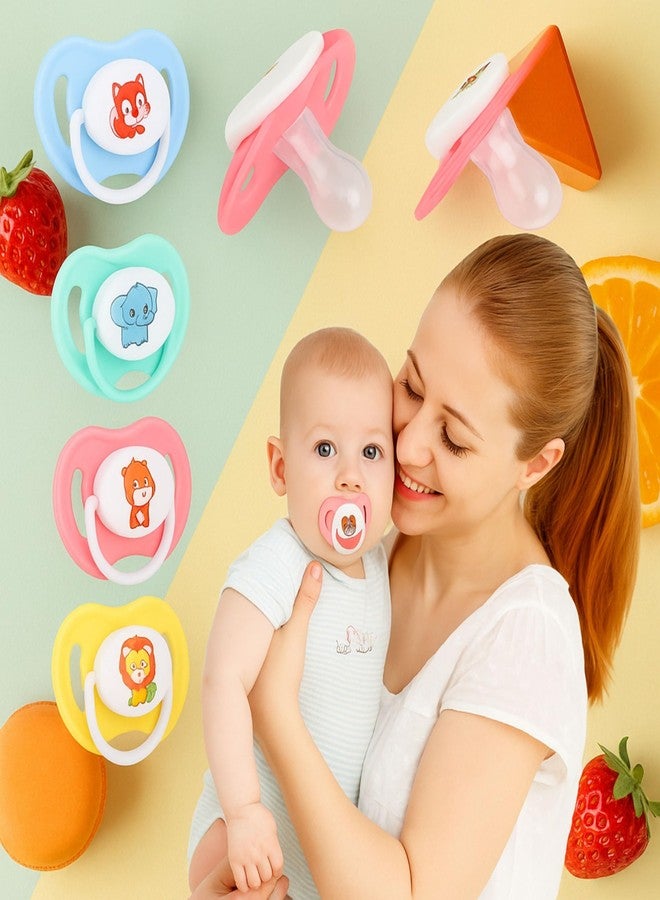 AEREX Baby Pacifiers Ultra Soft Silicone Orthodontic Nipple for New Born Baby Air Flow Shield Sleeping with Cute Prints Teether for Oral Stimulation Soother (Multicolor) - Image 1