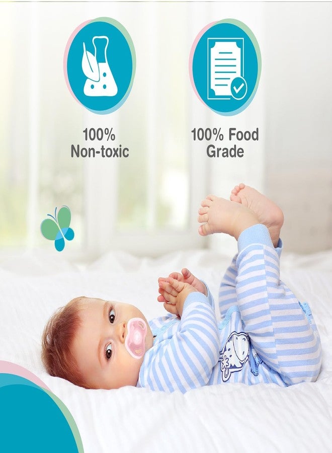 AEREX Baby Pacifiers Ultra Soft Silicone Orthodontic Nipple for New Born Baby Air Flow Shield Sleeping with Cute Prints Teether for Oral Stimulation Soother (Multicolor) - Image 5